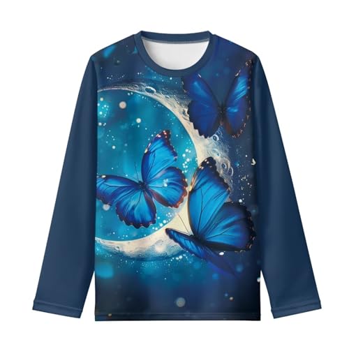 Boys Long Sleeve T Shirt Cool Graphic Crewneck Shirt for Kids 3-16Y