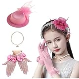 Style classique : le costume ANIS・KEAAR est décoré avec un chapeau bibi pour fille et des gants en dentelle et des perles tridimensionnels pour reproduire le style élégant classique et créer une image rétro de petite princesse.