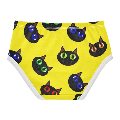 Cute Cartoon Cat Yellow Girls Underwear Toddlers 2t Cotton Panties for Girl Durable Undies Kids Briefs2