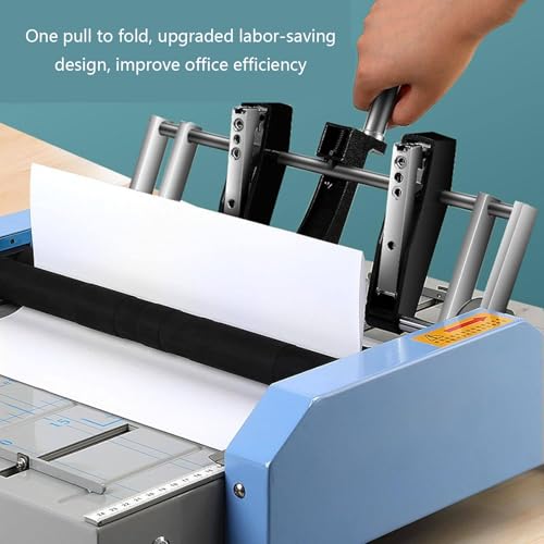 Macchina rilegatrice pieghevole per libretti, macchina multifunzione 2 in 1, piegatrice e rilegatrice per scuole, negozi di stampa e uffici