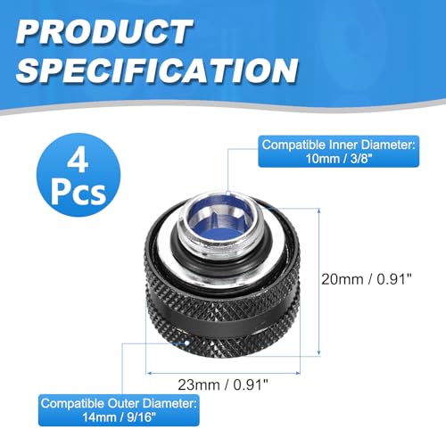 Raccord compression G1/4 étanche pour refroidissement eau PC - 3