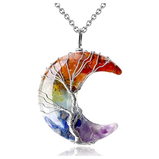 MAIBAOTA Crystal Moon Tree Necklace