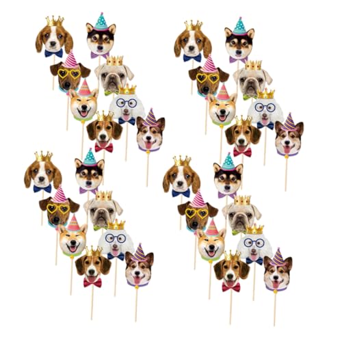 Ciieeo 56 Piezas Decoraciones para Tartas de Cumpleaños con Temática de Perros Toppers para Cupcakes y Postres para Fiestas Infantiles y Showers con Diseño Estable y Seguro