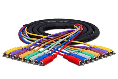 Hosa CRA-802 RCA to RCA, Unbalanced Snake, 6.5 Feet