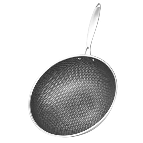 Sartén Wok de Acero Inoxidable con Mango Honeycomb miniatura 1