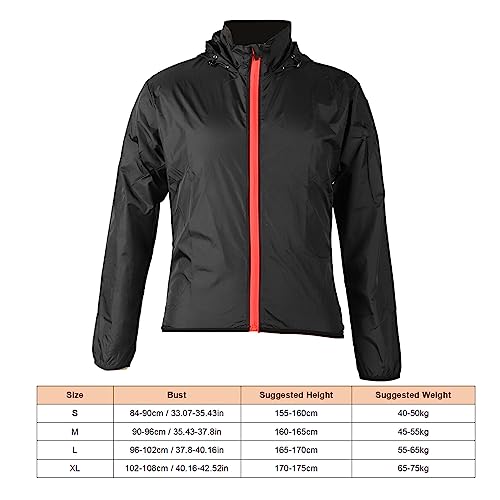 Jaqueta de Ciclismo, Jaqueta Esportiva Ao Ar Livre Respirável Luz Preta de Secagem Rápida para Andar