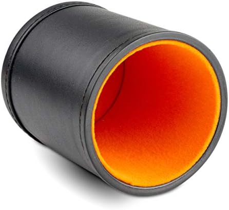 Faux Leather Dice Cup (Florida Orange)