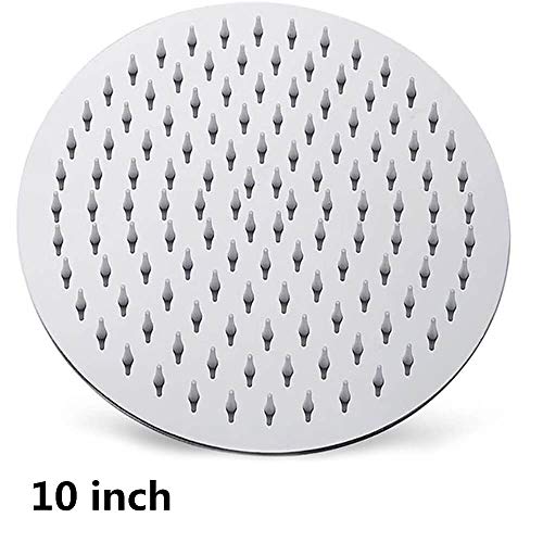 Image of High Pressure Shower Head, Sinzau 10 Inch Round Rain Showerhead, 304 Stainless Steel, Ultra-Thin Design, Best Pressure Boosting