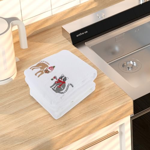 Paños de cocina navideños UPKOCH de algodón para decorar tu hogar en Navidad 6