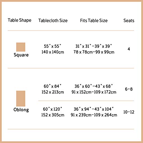 ASPMIZ Leaf Tablecloth, Colorful Leaves Table Cloth for Rectangle Tables, Simple Style Modern Waterproof Tablecloth for Kitchen Dining Room, Tablecloth Square 55” x 55”