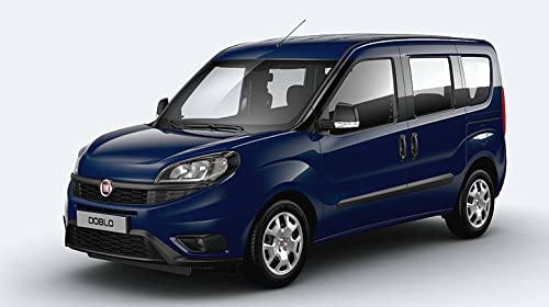 MTM Tappetini Su Misura Per Fiat Doblo II Van 2010-2022 – Moquette Nera Antiscivolo, Battitacco, Made In Italy
