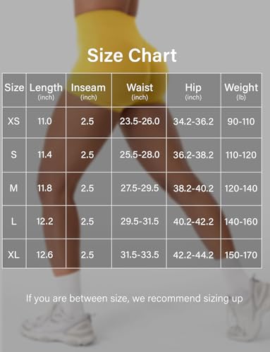 Image of VOYJOY Women Workout Impact Shorts 2.5 inch / 3.6 inch / 4.5 inch / 6 inch Scrunch Butt Booty | Tummy Control, High Waisted, Bike Short, Gentle Compression, for Women
