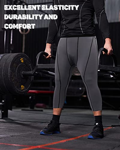 Sureio 6 Pairs Men's 3/4 Compression Pants Running Workout Tights Dry Basketball Compression Tights Basketball Leggings For Men (Xl) Multicolor #TOP4