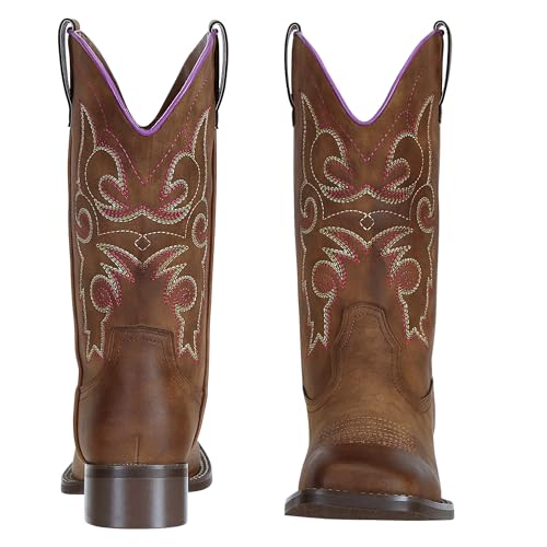 SheSole Ladies Western Square Toe Cowboy Boots For Women Wide Calf Cowgirl Boots2
