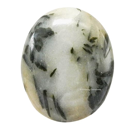 Image of Amazing Gemstone Green Tourmaline in Quartz Crystals and Healing Stones - Large Palm Stone Crystals Piedra - Crystal for Good Luck,Positivity,Meditation - Unique Stocking Stuffers and Birthday Gifts
