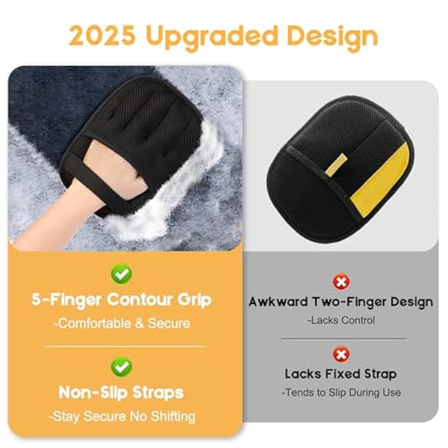 Magic Brush Pet Hair Remover, Upgrated Five-Finger Electrostatic Pet Hair Removal Gloves, Cat & Dog Hair Remover for Couch, Furniture,Clothing, Animal Fur Removal Tool, Cat Grooming Gloves-1PCS-LcwXlFrn