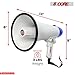 5 CORE Megaphone 20W Bull Horn PA Speaker w 300 Yards Range Loud Siren Voice Amplifier Lightweight Portable Megafono for Outdoor Sports Cheerleading and Coaches - 20R WOB