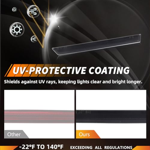 Image of Rear Bumper Reflector Compatible with Fo-rd Must-ANG 2013-2014, [DOT] [Waterproof] Rear Bumper Reflector Housing [No Bulbs], Replace OEM #DR3Z15A448A, 1 Pair, Smoked Lens