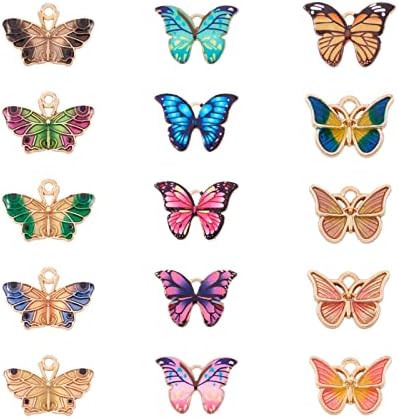 Cheriswelry Alloy Enamel Charms Pendants for Jewelry Bracelet Necklace Crafts Making