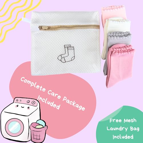 UMELOK Baby & Toddler Cotton Crew Socks 4-Pack for 1-6 Years Boys Girls - Breathable Everyday Kids Ankle Socks3