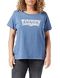 Graphic Tees Levi\'s Plus Size Perfect Tee Camiseta Tallas Grandes Mujer Zebra Fill Batwing Sunset Blue (Azul) 3X