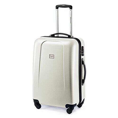 Preisvergleich Produktbild HAUPTSTADTKOFFER® Reisekoffer · Hartschalenkoffer · Versch. Modelle · TSA oder Zahlenschloss + Design KOFFERANHÄNGER (TSA Zahlenschloss, Weiss (67 Liter Wedding))