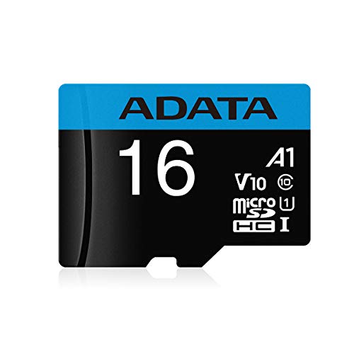 ADATA Premier 16GB MicroSDHC/SDXC UHS-I Class 10 V10 A1 Memory Card with Adapter Read up to 100 MB/s (AUSDH16GUICL10A1-RA1)