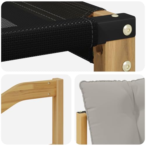 Sofá de exterior de madera resistente a la intemperie: conjunto modular de 4 piezas para balcón 8