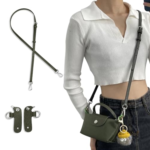Image of Jiesinlov Leather Bag Shoulder Strap Replacement Crossbody Adjustable Conversion Kit Fit for Mini Pouch