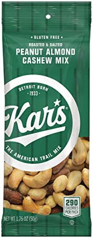 Kar’s Nuts Peanut Almond Cashew Mixed Nuts, 1.75 oz Individual Snack Packs – Bulk Pack of 72, Gluten-Free Snacks
