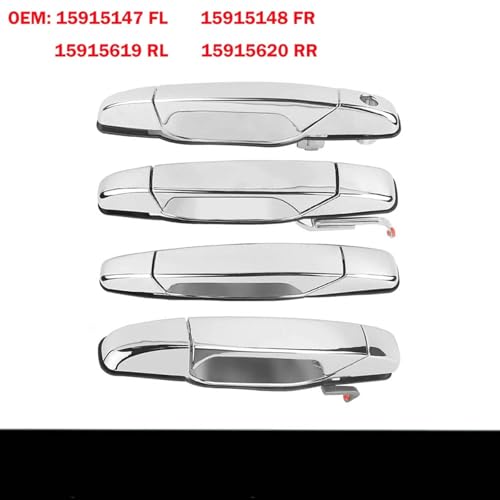 Poignée porte extérieure robuste compatible Silverado 4 pièces - 6