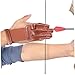 CurcKua Archery Glove with Adjustable Wristband, 3 Finger Archery Finger Guard, Vintage & Protective Brown Leather Guards, Replacement Tab for Enthusiasts Accessories