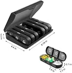 Weekly Pill Organizer 3 Times A Day, Portable 7 Day Pill Box Case with Large Separate Compartments to Hold Medication, Vitamins, Fish Oil and Supplements,Travel Pill Case