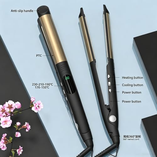 Plancha para cabello 2 en 1 con placas cerámicas miniatura 4