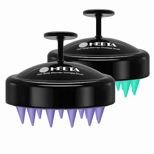 HEETA 2-Pack Scalp Massager Hair Growth Scrubber for Dandruff Removal