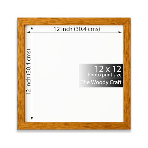 Image of 12x12 inch Square Frame | Orange Photo Frame For Wall That Draws Attention | Wall Photo Frames For Home Decoration | Wooden Frame With Artistic Appeal | Birthday Photo Frames For Personal Moments
