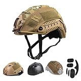 PJ Casco Tattico Paintball Airsoft Casco Militare FAST con Staffa NVG e Binario di Guida I...