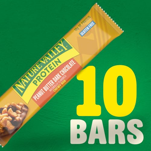 Image of Nature Valley Chewy Protein Granola Bars, Peanut Butter Dark Chocolate, 10 Bars, 14.2 OZ