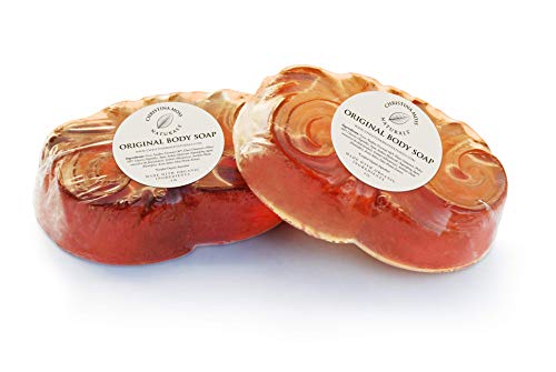 Body Soap Glycerin Bath Bar Made With Organic Oils & Gentle, Skin Soothing & Moisturizing Ingredients, Non Drying, Non Irritating. For Women & Men - No Harmful Chemicals - 2 Bar Set. Christina Moss Naturals #TOP7