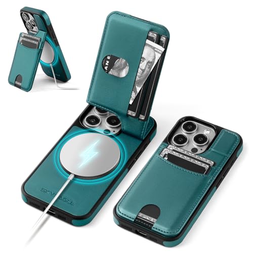 Coque Magsafe iPhone 16 Pro Max anti-RFID avec porte-cartes et béquille intégrée