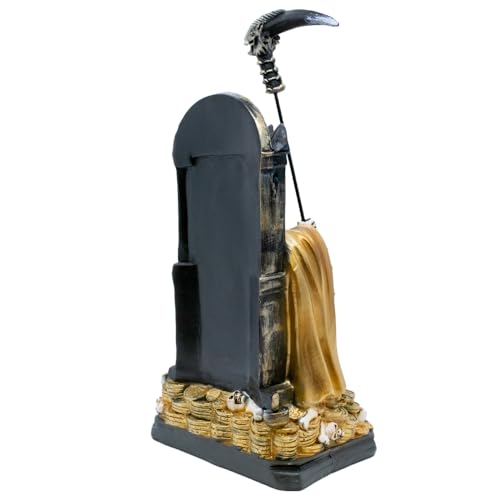 Estatua Santa Muerte en Trono 8 pulgadas miniatura 3