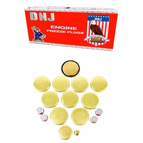 DNJ FPS1142 Brass Freeze Plug Set for 1976-2003 Chrysler, Dodge, Jeep, Plymouth Aspen, B100, B...