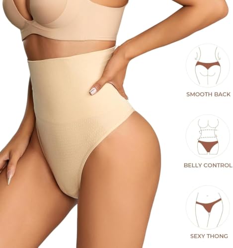 Image of Dulchany Thong Shapewear Tummy Control Underwear Body Shaper for Women