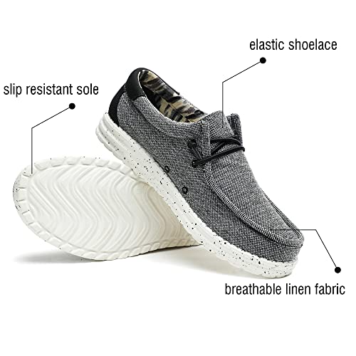 Men's Machine Washable Loafers Lace Up Slip On Casual Comfortable and Breathable Boat Shoes for Work Lightweight Soft Sole Traveling Shoes Gifts for Men Zapatos para Casuales3