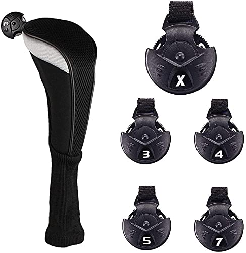 FINGER TEN Golf Club Head Covers for Woods Long Cover Driver Hybrid Fairway, Headcovers with Interchangeable No. Tag Novelty Durable Fit Woods Clubs - Image 3