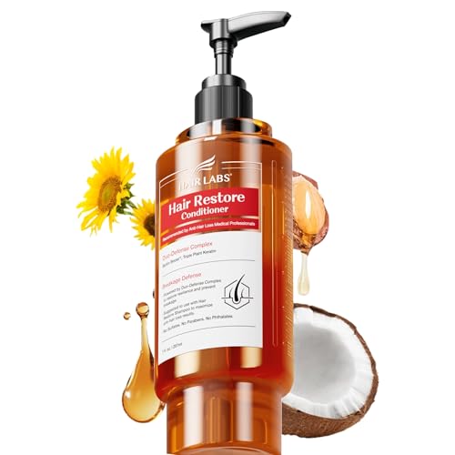 Image of Hair Labs Hair Conditioner for Dry Damaged Hair, Keratin & Biotin Conditioner for Men and Women, Sulfate Free Deep Moisturizing Conditioner for Breakage, Frizz & Thinning Hair, 7 Fl Oz