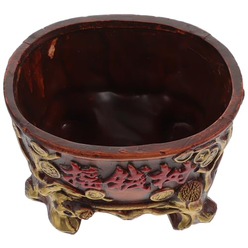Pot de fleurs en céramique rouge d'exception au style délicat - 2
