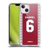 Head Case Designs Officially Licensed Arsenal FC Gabriel Magalhães 2022/23 Players Home Kit Gel Case [Military Grade Protection] Compatible with Apple iPhone 13 and Compatible with MagSafe