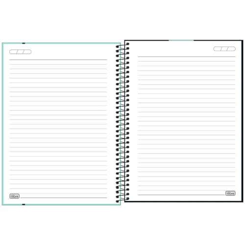 Tilibra - Caderno Espiral Capa Plástica Universitário 10 Matérias Neon Turquesa 160 Folhas, Formato: