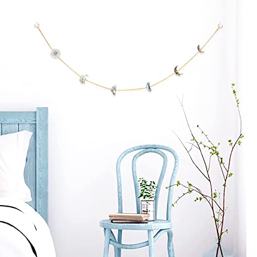 welltop Moon Phase Moon Decor Wall Decorations, Handmade Hammered, Boho Accents Wall Decor, Moon Phases Wall Art, Moon Phases Wall Hanging, Bohemian Decor for Bedroom, Home, Living Room Apartment